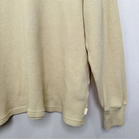 Aritzia Womens Tna Small Waffle Yellow Long Sleeve Top - Picture 5 of 14